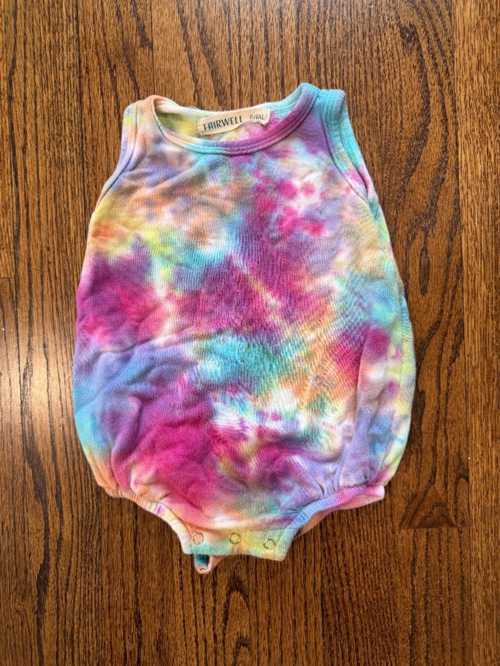 Fairwell Rainbow Tie Dye Onesie